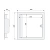revizni dvirka nerez 800x800 tlacny zamek rozmery