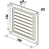 Větrací mřížka pozink 150x150 mm MVM150s Zn