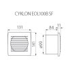 Ventilátor Kanlux CYKLON EOL 100B SF