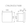 Ventilátor Kanlux CYKLON EOL F100 B-W