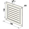 Větrací mřížka hliník 150x150 mm MVM150s Al