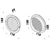 Větrací mřížka 100 mm MV 100 bVs hnědá tmavá