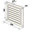 Větrací mřížka kovová 200x200 mm MVM200s-bílá