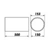 Vzduchotechnické potrubí plastové 150/ 50 cm