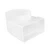 pvc redukce 90 z kulateho na hranate potrubi 100mm 110x55mm