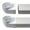pvc redukce 90 z kulateho na hranate potrubi 100mm 110x55mm montaz