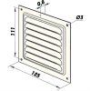 Větrací mřížka pozink 125x125 mm MVM125s Zn