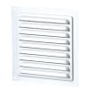 Větrací mřížka kovová 125x125 mm MVM125s-bílá