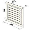 Větrací mřížka pozink 200x200 mm MVM200s Zn