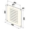Větrací mřížka kovová 400x300 mm MVMPO400x300s-bílá