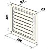 Větrací mřížka pozink 400x400 mm MVMP400s Zn