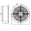 nastenny prumyslovy ventilator odtahovy dalap rab o turbo 300 rozmery