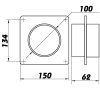 pvc montazni ramecek se spojkou 100 mm 151 01