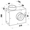 tichy ventilator do potrubi s termostatem regulatorem otacek a izolaci hluku radialni o 100 mm 1243 4