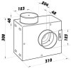 tichy ventilator do potrubi s termostatem regulatorem otacek a izolaci hluku radialni o 125 mm 1245 4