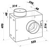 tichy ventilator do potrubi s termostatem regulatorem otacek a izolaci hluku radialni o 315 mm 1255 4