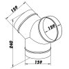 kovova vzduchotechnicka odbocka y o 160 o 160 mm 1360 2