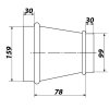 kovova redukce osova o 160 o 100 mm 1076 3