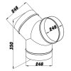 kovova odbocka y s tesnici gumou 250 250 mm 01