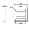 kovova vetraci mrizka smpg 485x485 mm seda 05