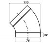kovove koleno kulate 45 s tesnici gumou o 80 mm 01
