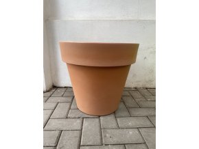 KVĚTINÁČ MAGNOLIA 50, LEHKÝ PLASTOVÝ KVĚTINÁČ, BARVA TERRACOTA