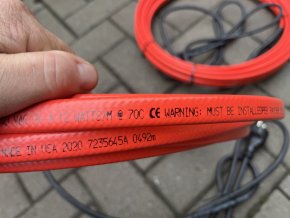 Samoregulační topný kabel Raychem HWAT-R, 12W/m, max 70°C, 10 metrů