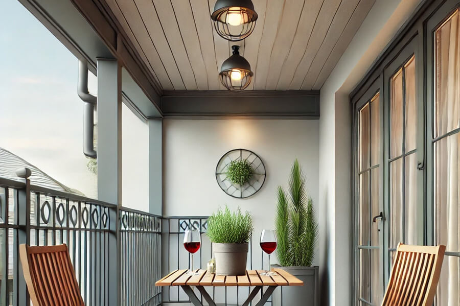 LED osvětlení na balkon