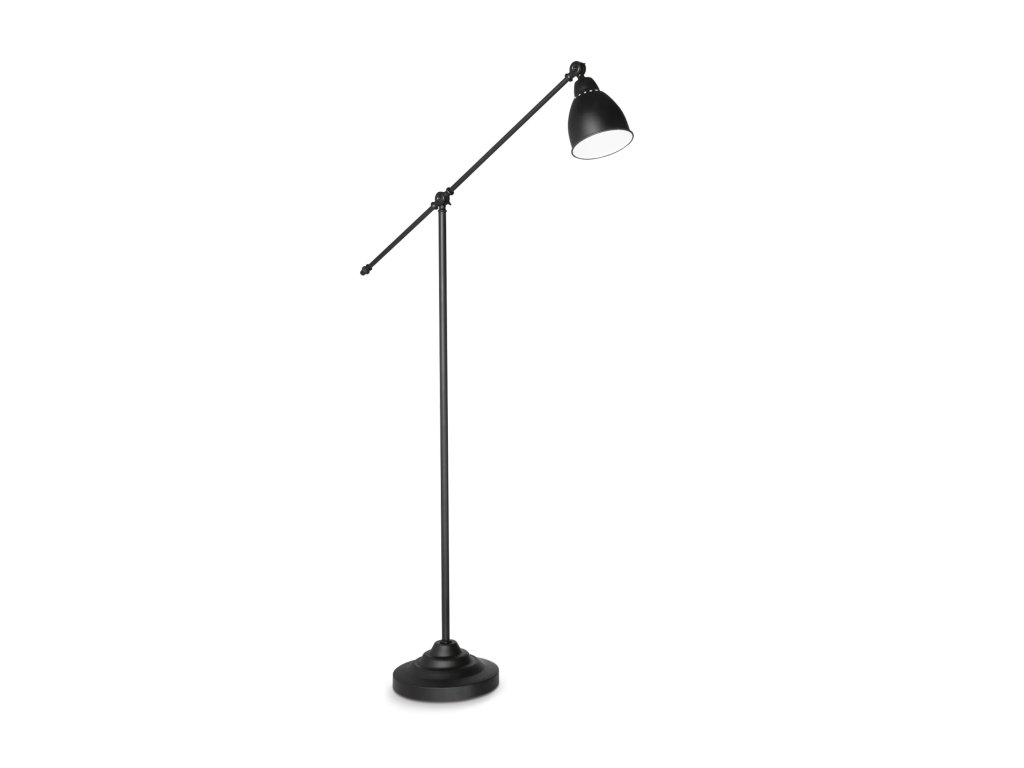 stojací lampa černá kov