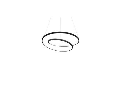 černý závěsný LED lustr