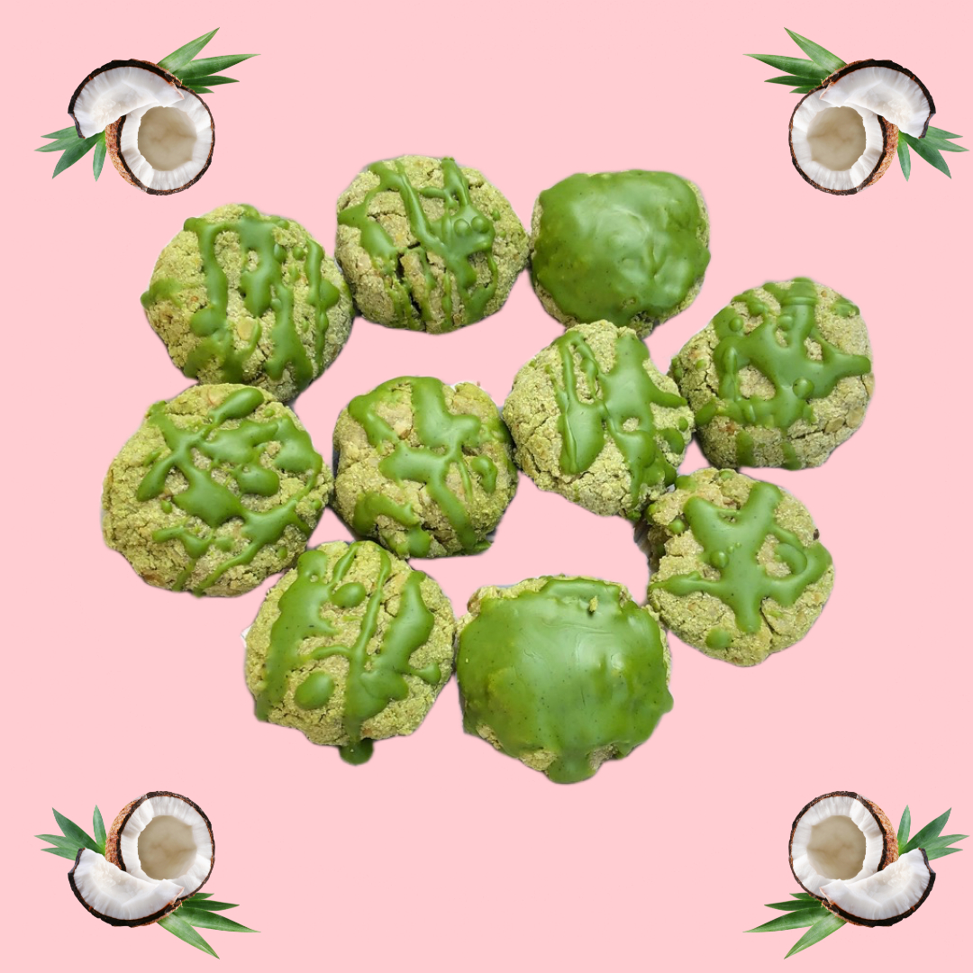 Kokosové matcha sušenky