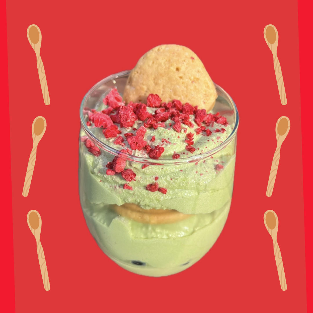 Veganské matcha tiramisu