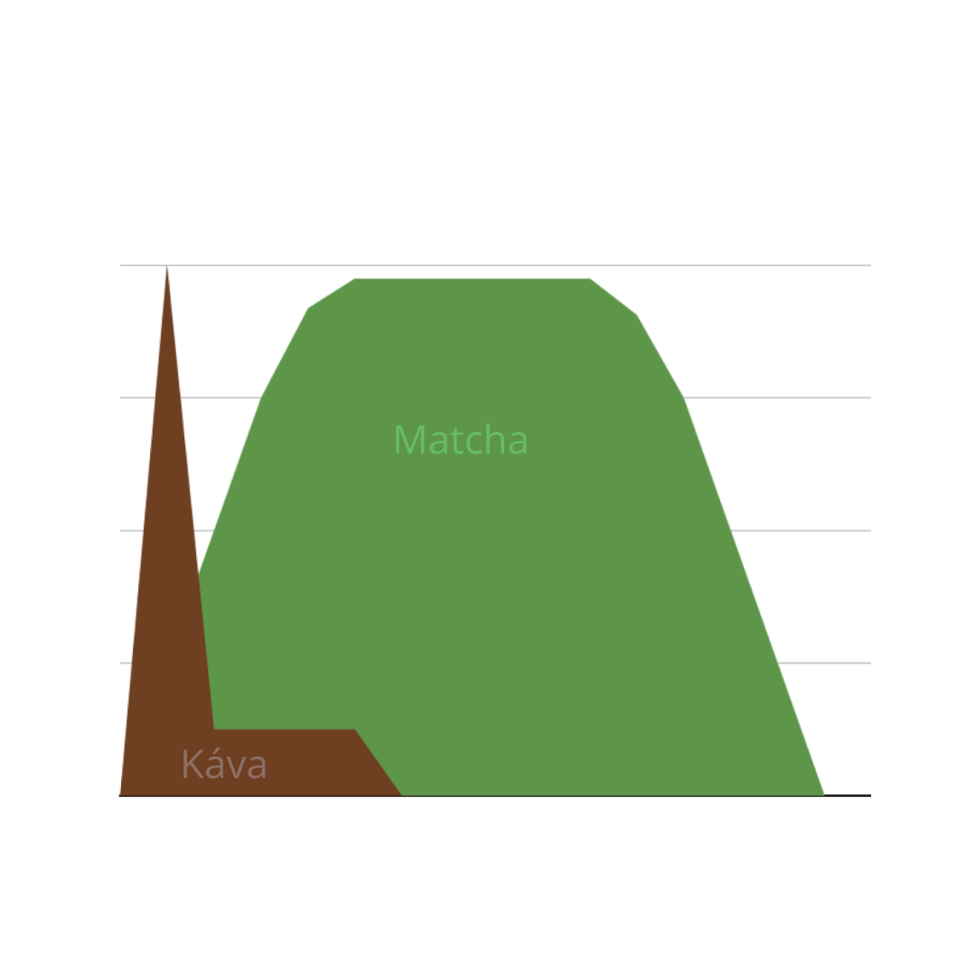 Matcha vs. káva, rozdíly