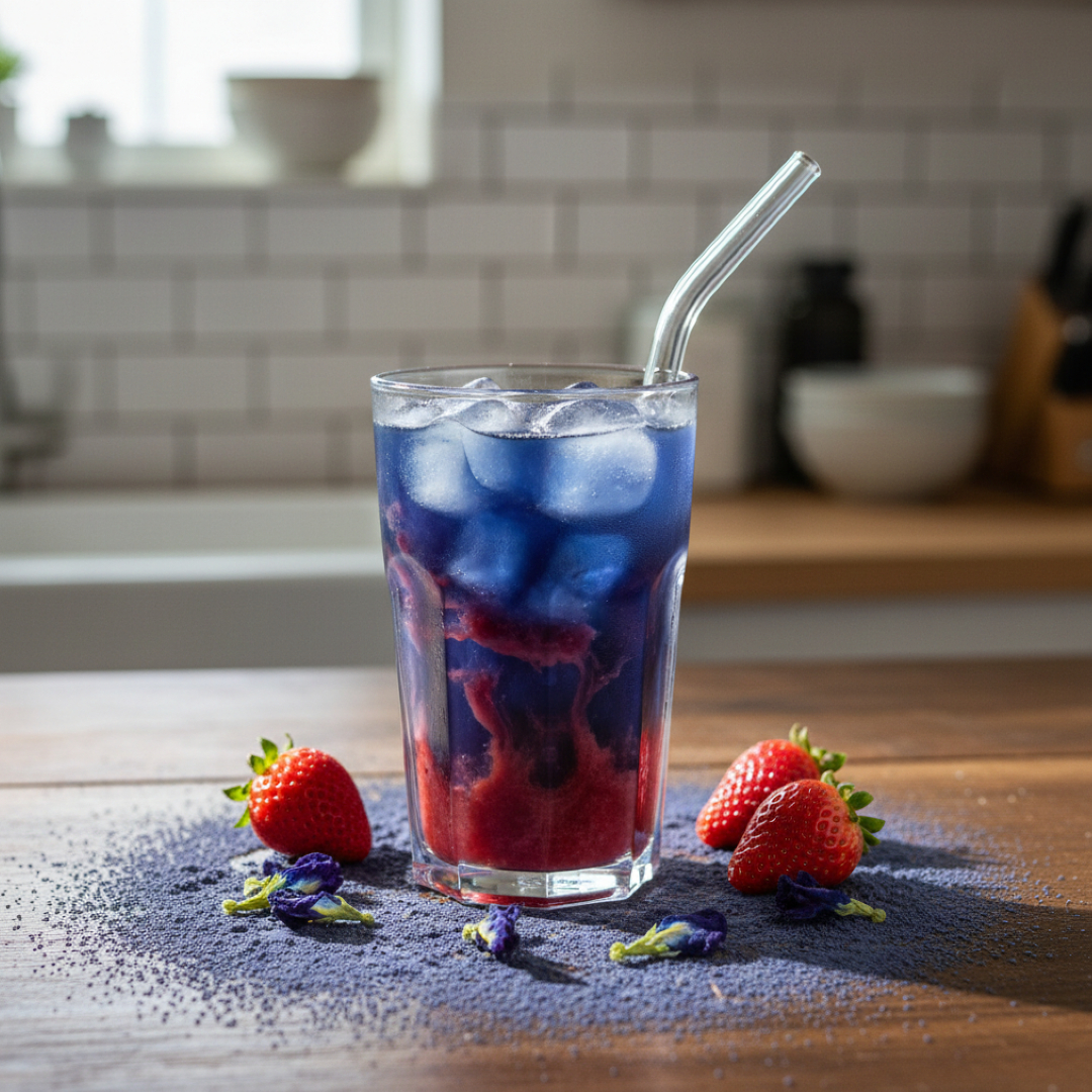 Iced blue tea recept