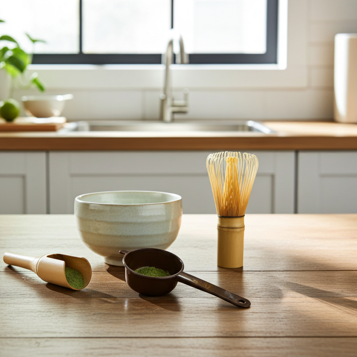 Příprava čaje matcha usucha