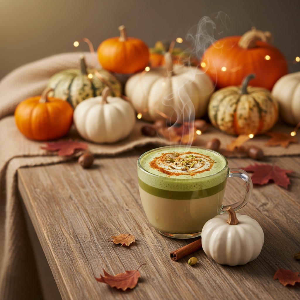 Podzimní kouzlo v hrnku: Recept na domácí Matcha Pumpkin Spice Latte