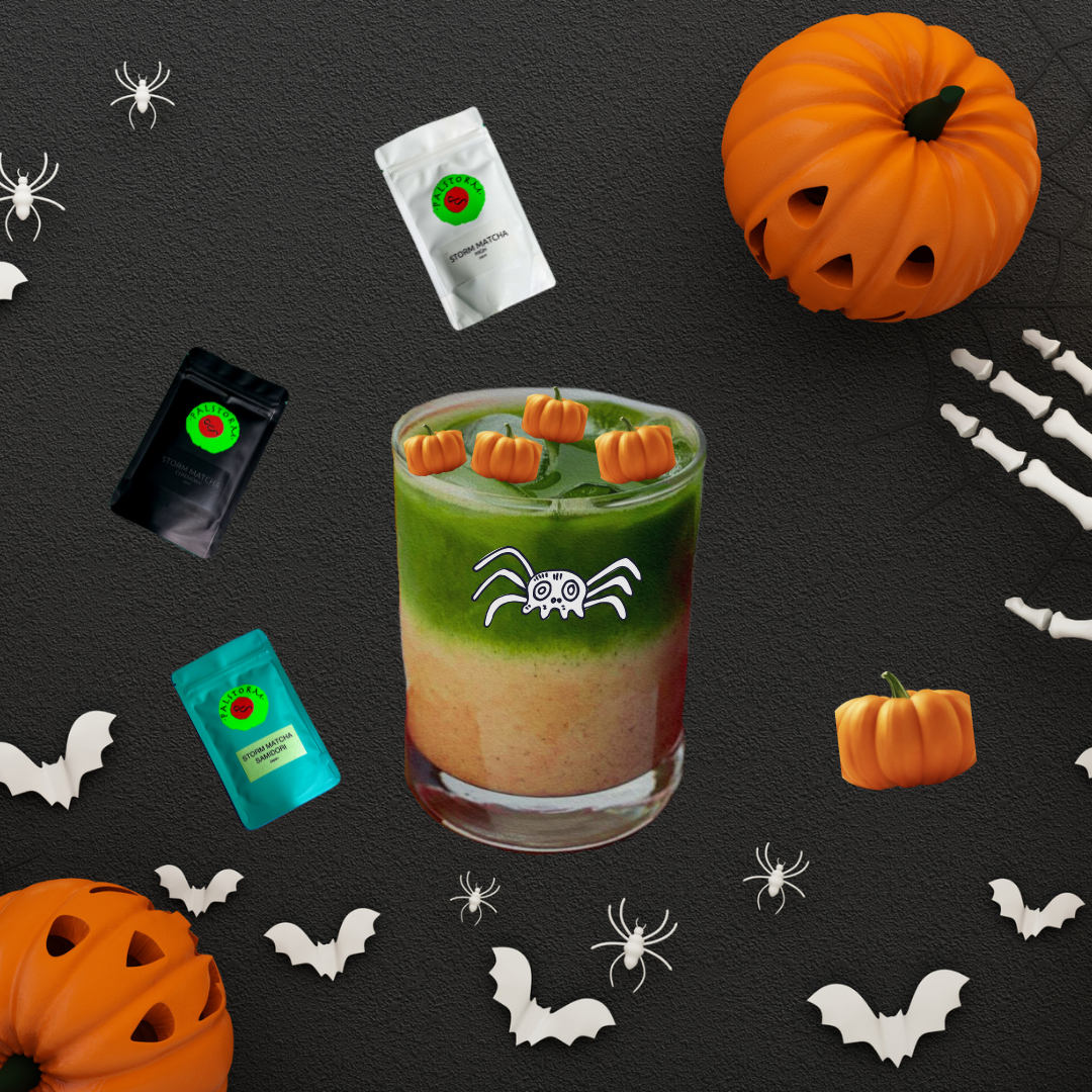 Matcha pumpkin spice latte