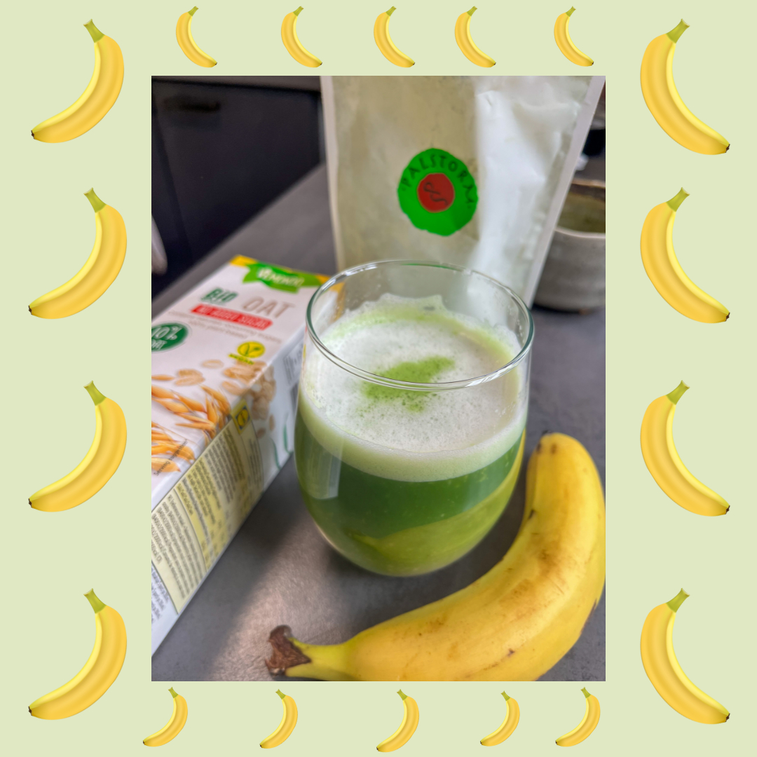 Matcha banánové smoothie