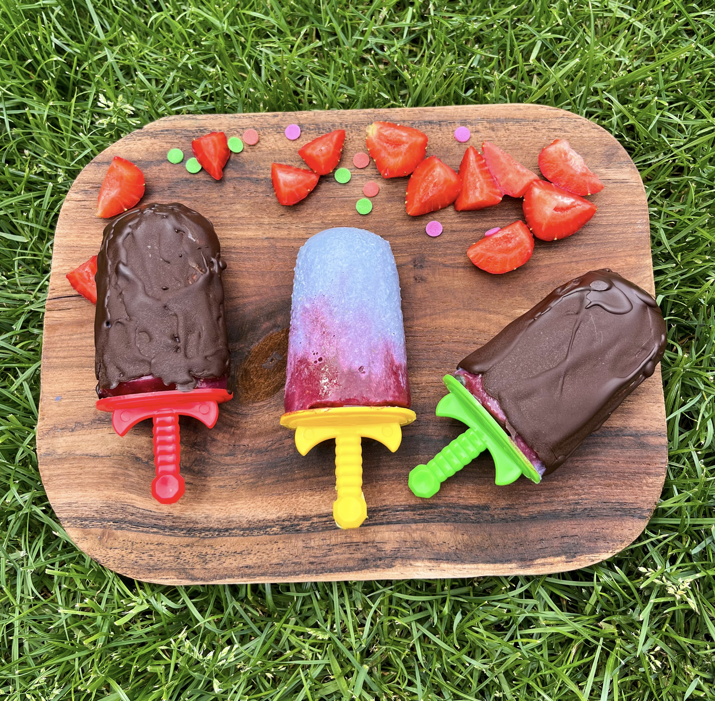 Proteinové nanuky z modrého čaje