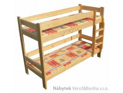 dřevěná patrová postel z masivu, palanda KLASYK chalup
