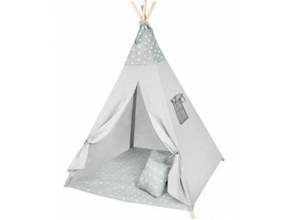 dětský stan Tipi Wigwam Stars šedé maxy