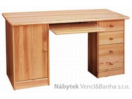 dřevěný psací stůl PC stolek z masivního dřeva drewfilip 2