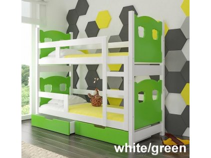 dětská dřevěná patrová postel z masivního dřeva Maraba adrk