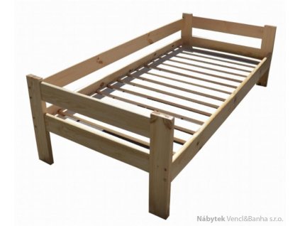 dřevěná jednolůžková postel z masivního dřeva Relaks chalup