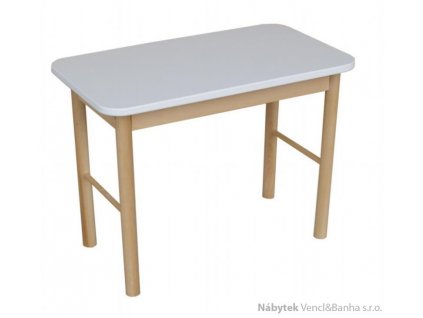 dětský dřevěný jídelní set 1S+2K, z masivního dřeva metdre barevný