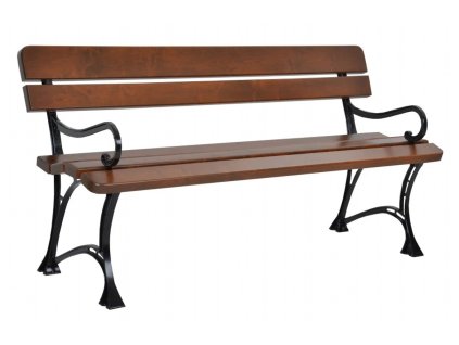 klasicka parkova lavice z masivniho dreva