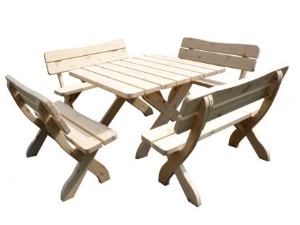 dreveny zahradni set oland pro rodinu a pratele