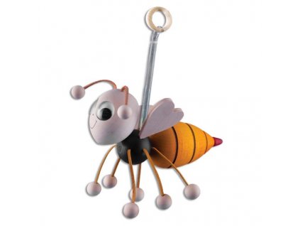 Dřevěná dekorace hračka na pružině Vosa GD411 pacyg