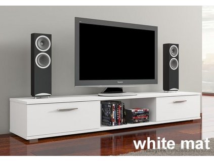 Moderní televizní stolek RTV Aridea White Shine – bílý lesk