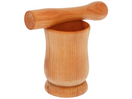 Dřevěný hmoždíř s tloučkem vysoký